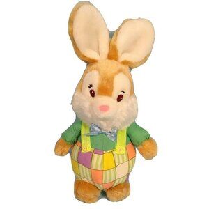 Bloomer Bunny Rabbit Easter Plush 1994 Vintage Stuffed Animal Brown White 12 in
